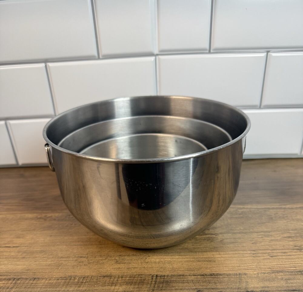 Vintage Farberware Classic Stainless Steel Nesting Mixing Bowl Set 3 w/ Handles